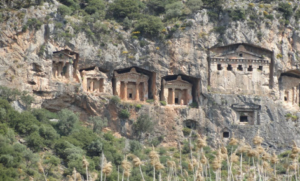  Lycian tombs carved in cliffs circa 400 BC